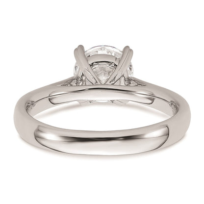 14k White Gold 1.5 carat (7.50 mm) 4-Prong Round Solitaire Engagement Ring Mounting