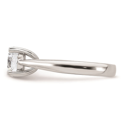 14k White Gold 2 carat (8.20 mm) 4-Prong Round Solitaire Engagement Ring Mounting