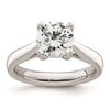 14k White Gold 2 carat (8.20 mm) 4-Prong Round Solitaire Engagement Ring Mounting