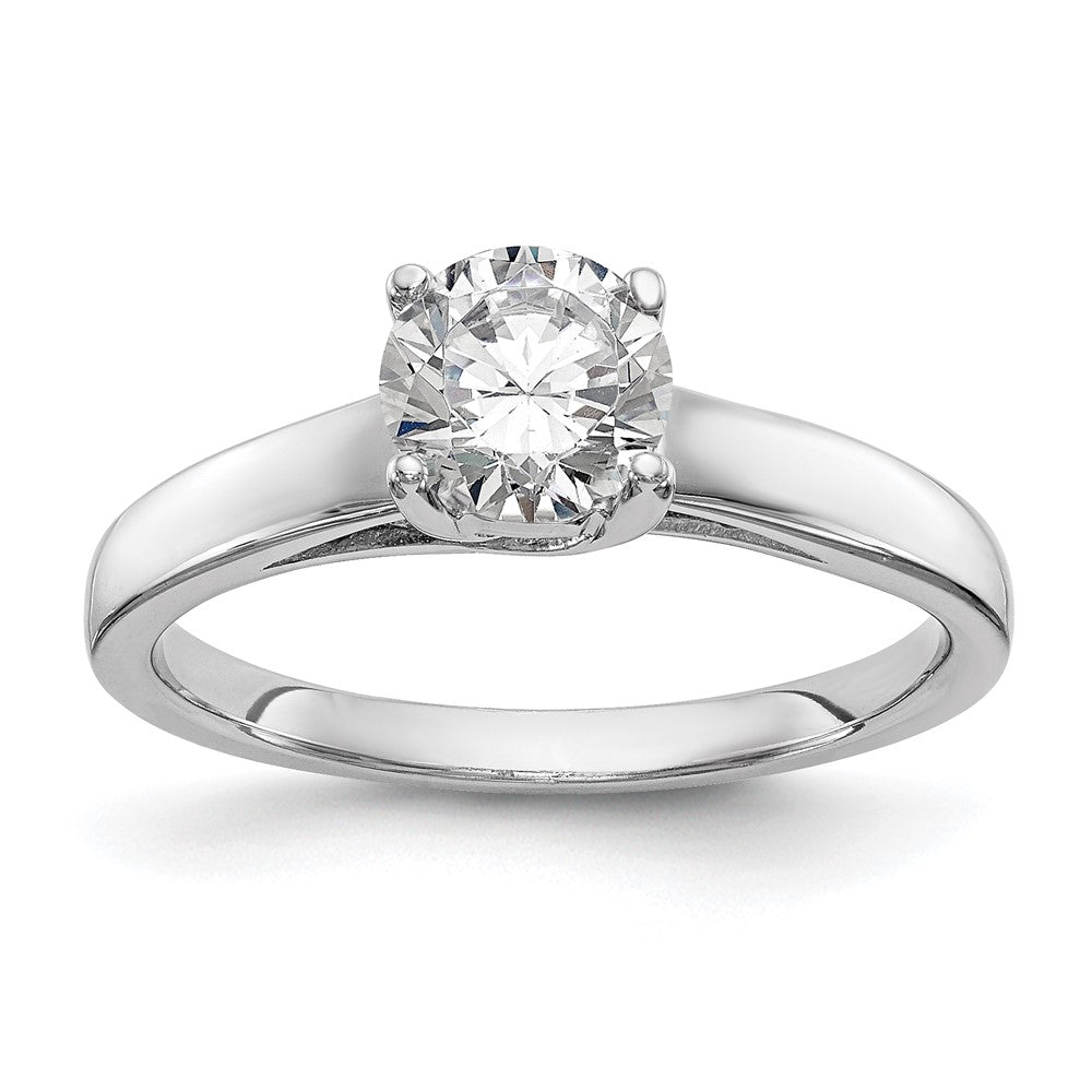 14k White Gold 1 carat (6.50 mm) 4-Prong Round Solitaire Engagement Ring Mounting