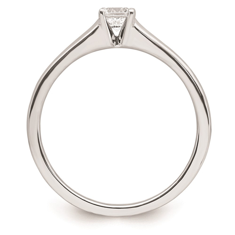 14k White Gold 1/4 carat (4.10 mm) 4-Prong Round Solitaire Engagement Ring Mounting
