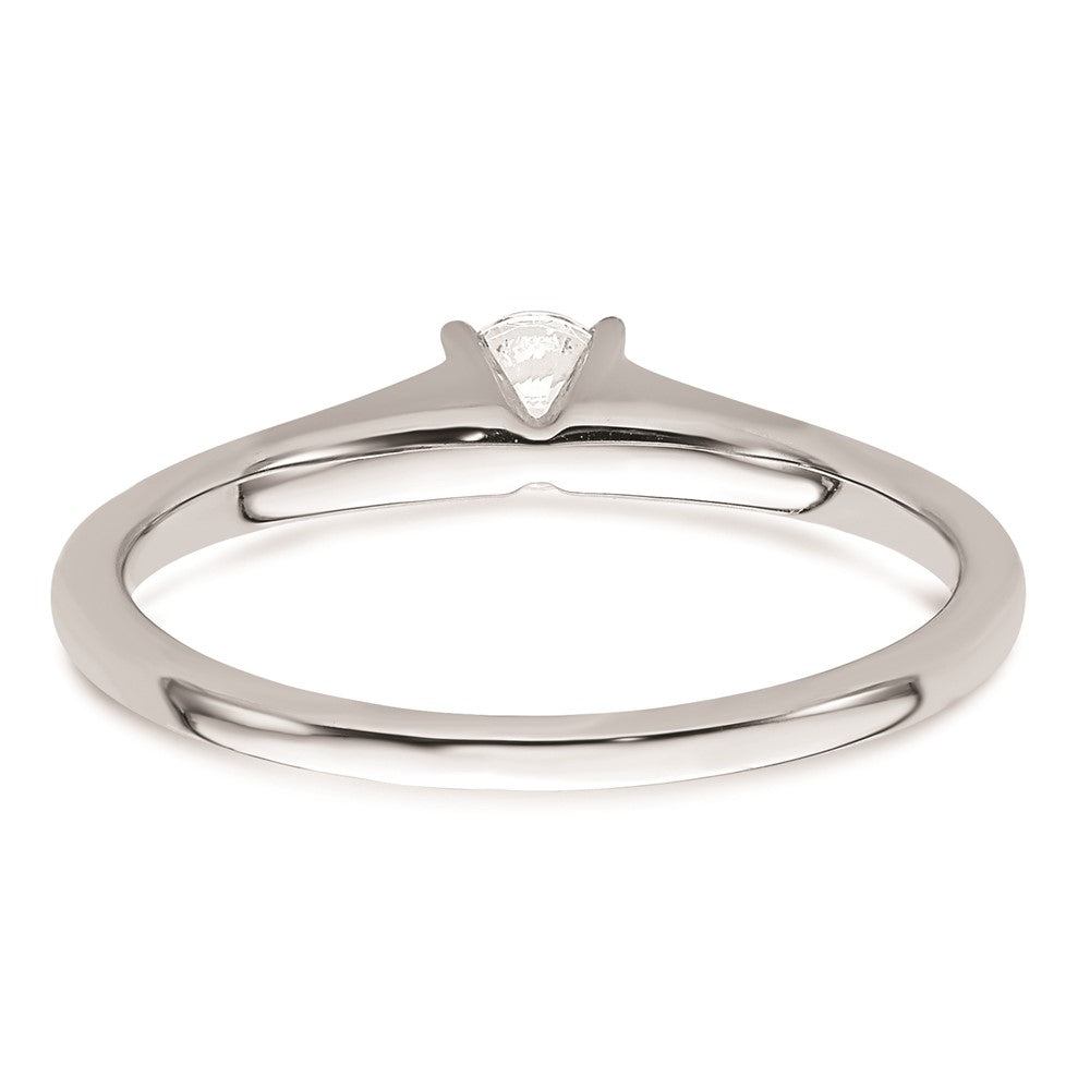 14k White Gold 1/4 carat (4.10 mm) 4-Prong Round Solitaire Engagement Ring Mounting
