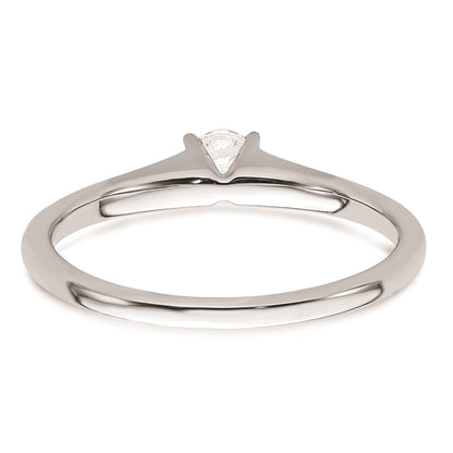 14k White Gold 1/4 carat (4.10 mm) 4-Prong Round Solitaire Engagement Ring Mounting