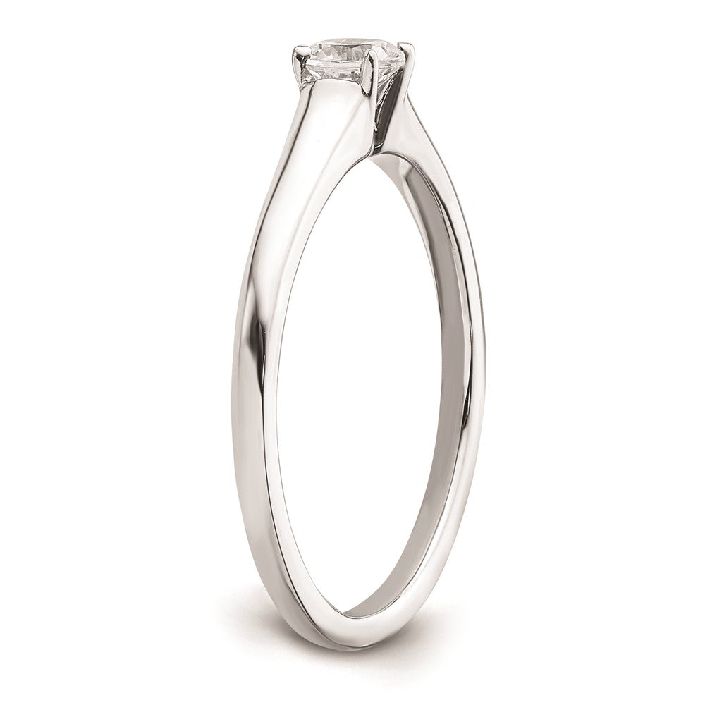 14k White Gold 1/4 carat (4.10 mm) 4-Prong Round Solitaire Engagement Ring Mounting