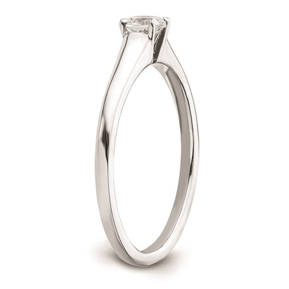14k White Gold 1/4 carat (4.10 mm) 4-Prong Round Solitaire Engagement Ring Mounting