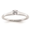 14k White Gold 1/4 carat (4.10 mm) 4-Prong Round Solitaire Engagement Ring Mounting
