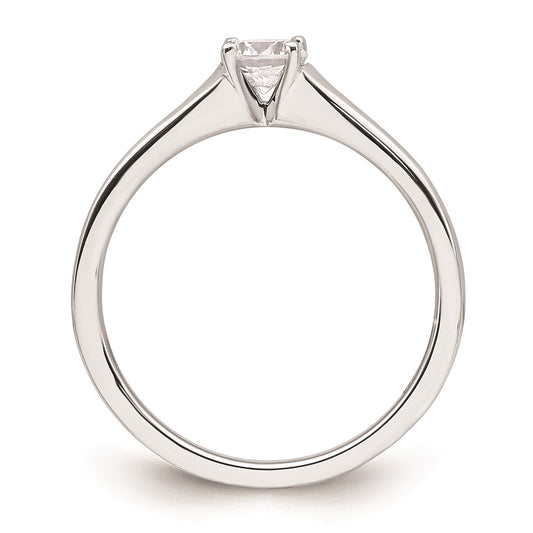 14k White Gold 1/3 carat (4.50 mm) 4-Prong Round Solitaire Engagement Ring Mounting