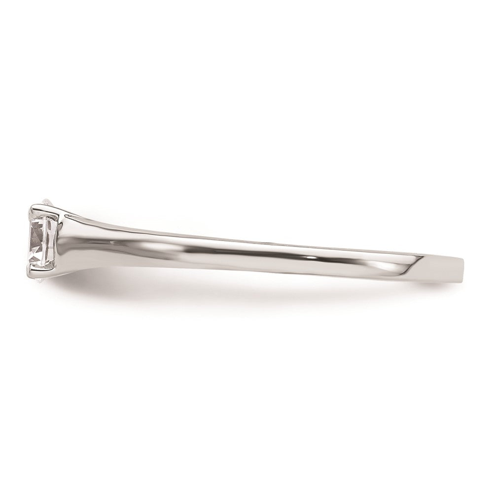 14k White Gold 1/3 carat (4.50 mm) 4-Prong Round Solitaire Engagement Ring Mounting
