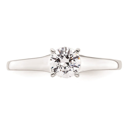 14k White Gold 1/2 carat (5.20 mm) 4-Prong Round Solitaire Engagement Ring Mounting