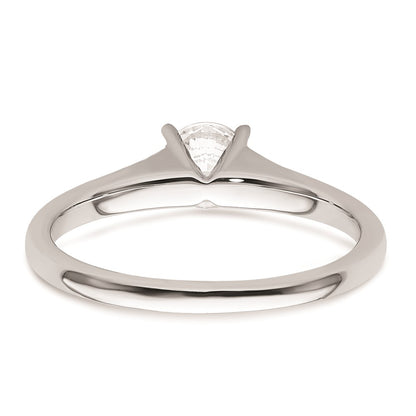 14k White Gold 1/2 carat (5.20 mm) 4-Prong Round Solitaire Engagement Ring Mounting