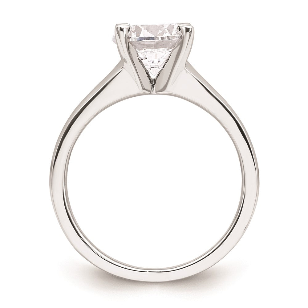 14k White Gold 2 carat (8.20 mm) 4-Prong Round Solitaire Engagement Ring Mounting