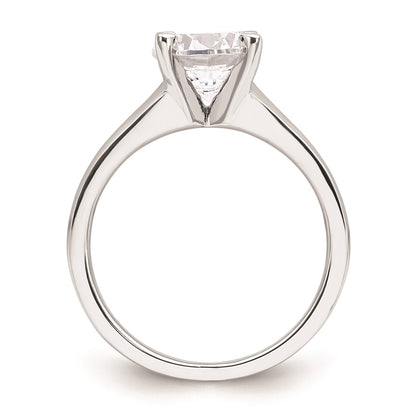 14k White Gold 2 carat (8.20 mm) 4-Prong Round Solitaire Engagement Ring Mounting
