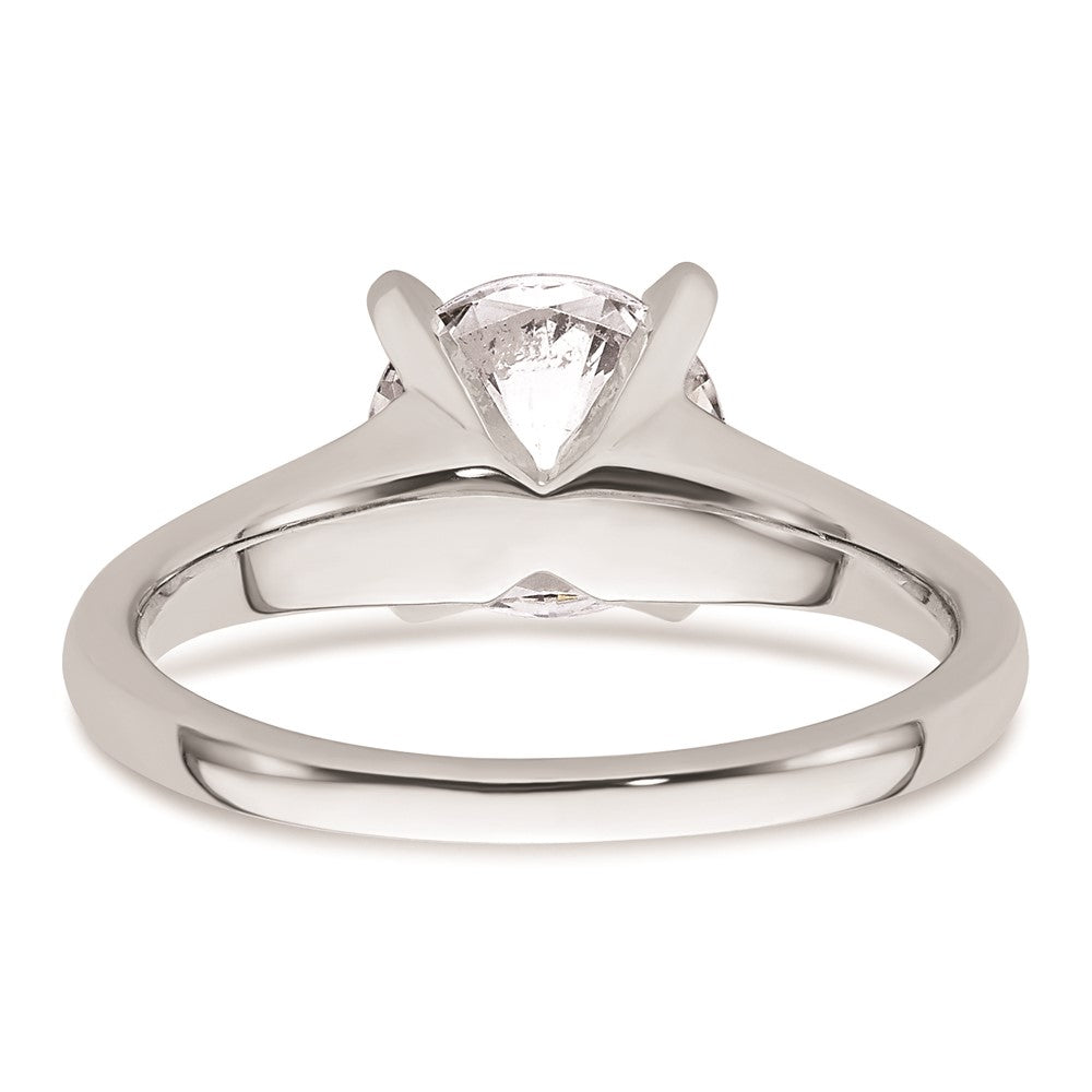 14k White Gold 2 carat (8.20 mm) 4-Prong Round Solitaire Engagement Ring Mounting