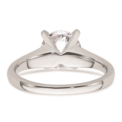 14k White Gold 2 carat (8.20 mm) 4-Prong Round Solitaire Engagement Ring Mounting