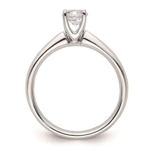 14k White Gold 1/2 carat (5.20 mm) 4-Prong Round Solitaire Engagement Ring Mounting
