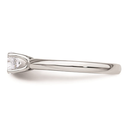 14k White Gold 1/2 carat (5.20 mm) 4-Prong Round Solitaire Engagement Ring Mounting