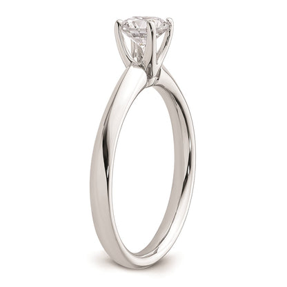 14k White Gold 1/2 carat (5.20 mm) 4-Prong Round Solitaire Engagement Ring Mounting