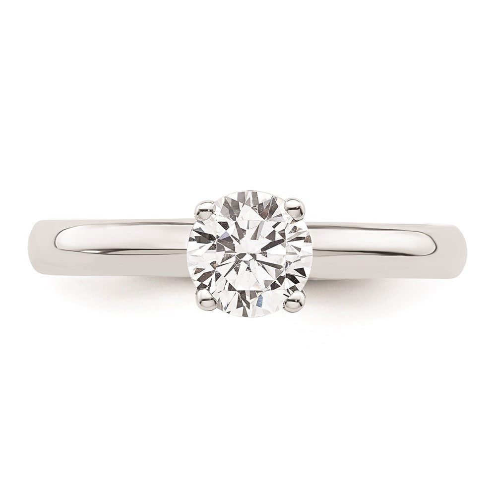 14k White Gold 3/4 carat (5.80 mm) 4-Prong Round Solitaire Engagement Ring Mounting
