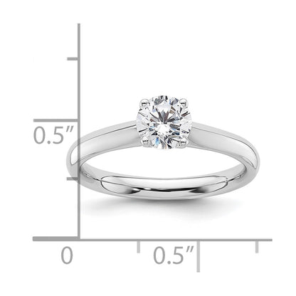 14k White Gold 3/4 carat (5.80 mm) 4-Prong Round Solitaire Engagement Ring Mounting