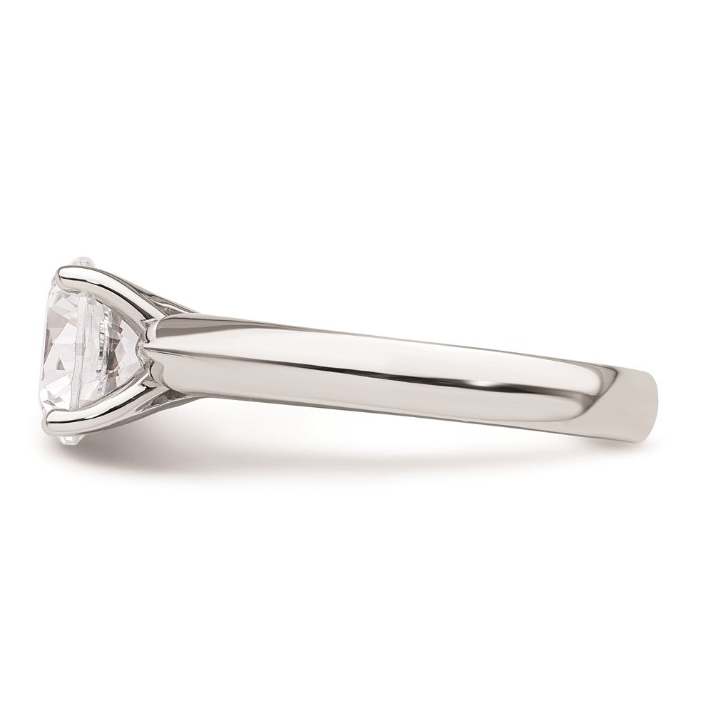 14k White Gold 2 carat (8.20 mm) 4-Prong Round Solitaire Engagement Ring Mounting
