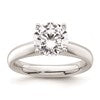 14k White Gold 2 carat (8.20 mm) 4-Prong Round Solitaire Engagement Ring Mounting