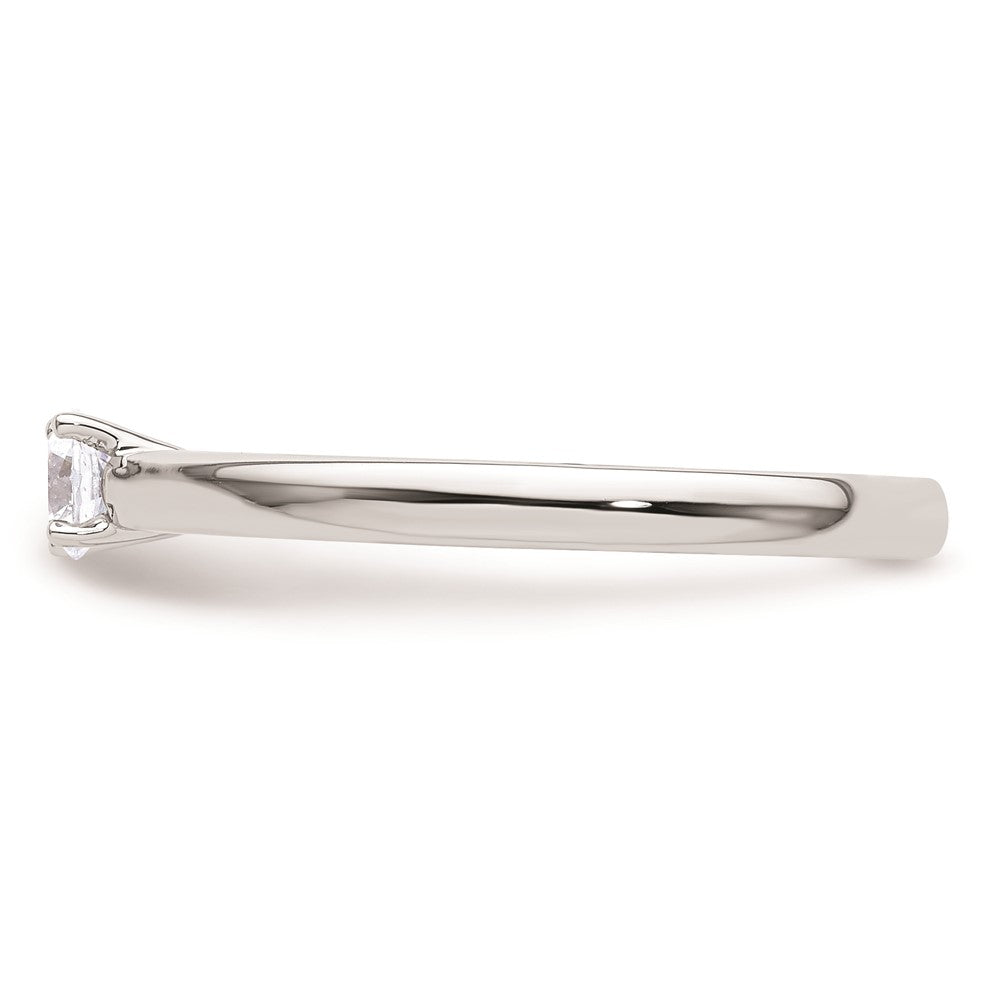 14k White Gold 1/4 carat (4.10 mm) 4-Prong Round Solitaire Engagement Ring Mounting
