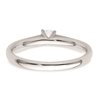 14k White Gold 1/4 carat (4.10 mm) 4-Prong Round Solitaire Engagement Ring Mounting