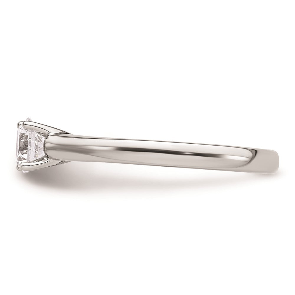 14k White Gold 1/2 carat (5.20 mm) 4-Prong Round Solitaire Engagement Ring Mounting