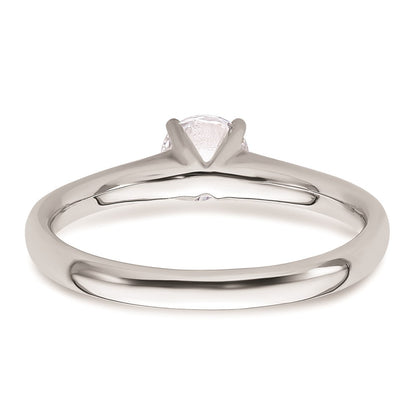 14k White Gold 1/2 carat (5.20 mm) 4-Prong Round Solitaire Engagement Ring Mounting