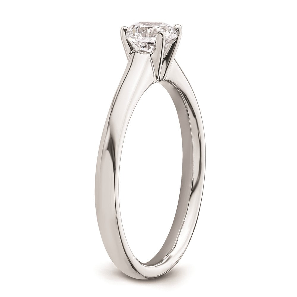 14k White Gold 1/2 carat (5.20 mm) 4-Prong Round Solitaire Engagement Ring Mounting