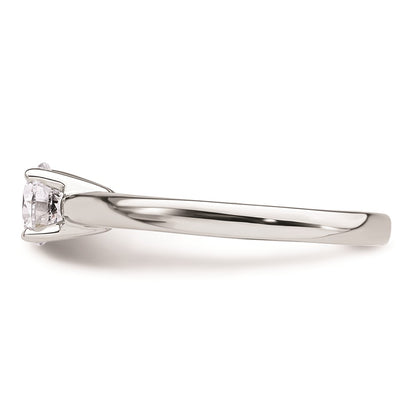 14k White Gold 3/4 carat (5.80 mm) 4-Prong Round Solitaire Engagement Ring Mounting