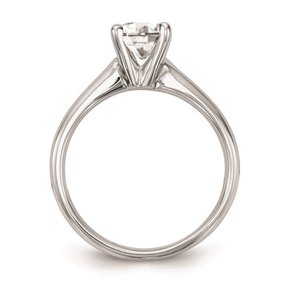 14k White Gold 1 carat (6.50 mm) 4-Prong Round Solitaire Engagement Ring Mounting