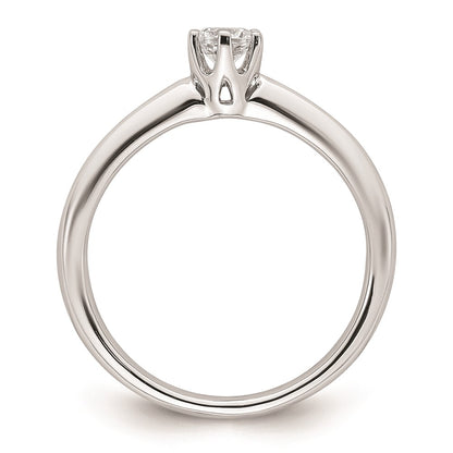 14k White Gold 1/4 carat (4.10 mm) 6-Prong Round Solitaire Engagement Ring Mounting