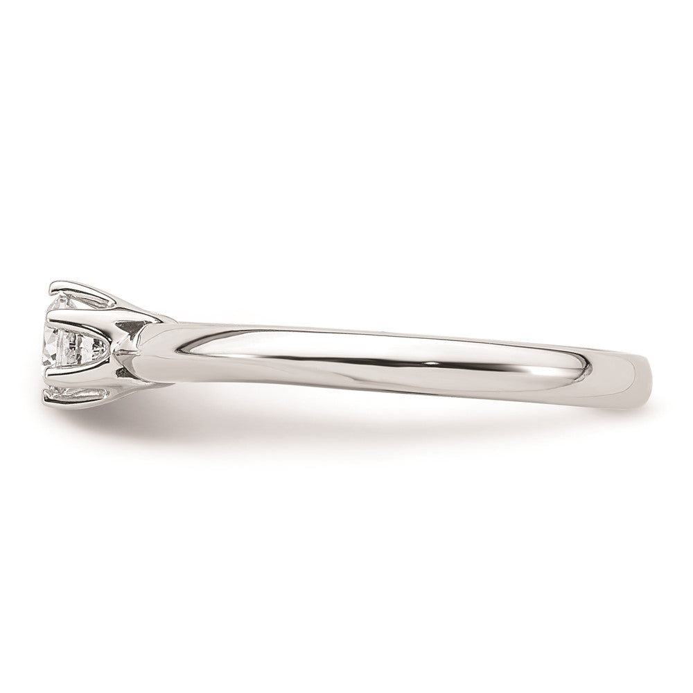14k White Gold 1/4 carat (4.10 mm) 6-Prong Round Solitaire Engagement Ring Mounting