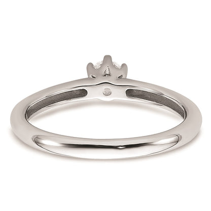 14k White Gold 1/4 carat (4.10 mm) 6-Prong Round Solitaire Engagement Ring Mounting