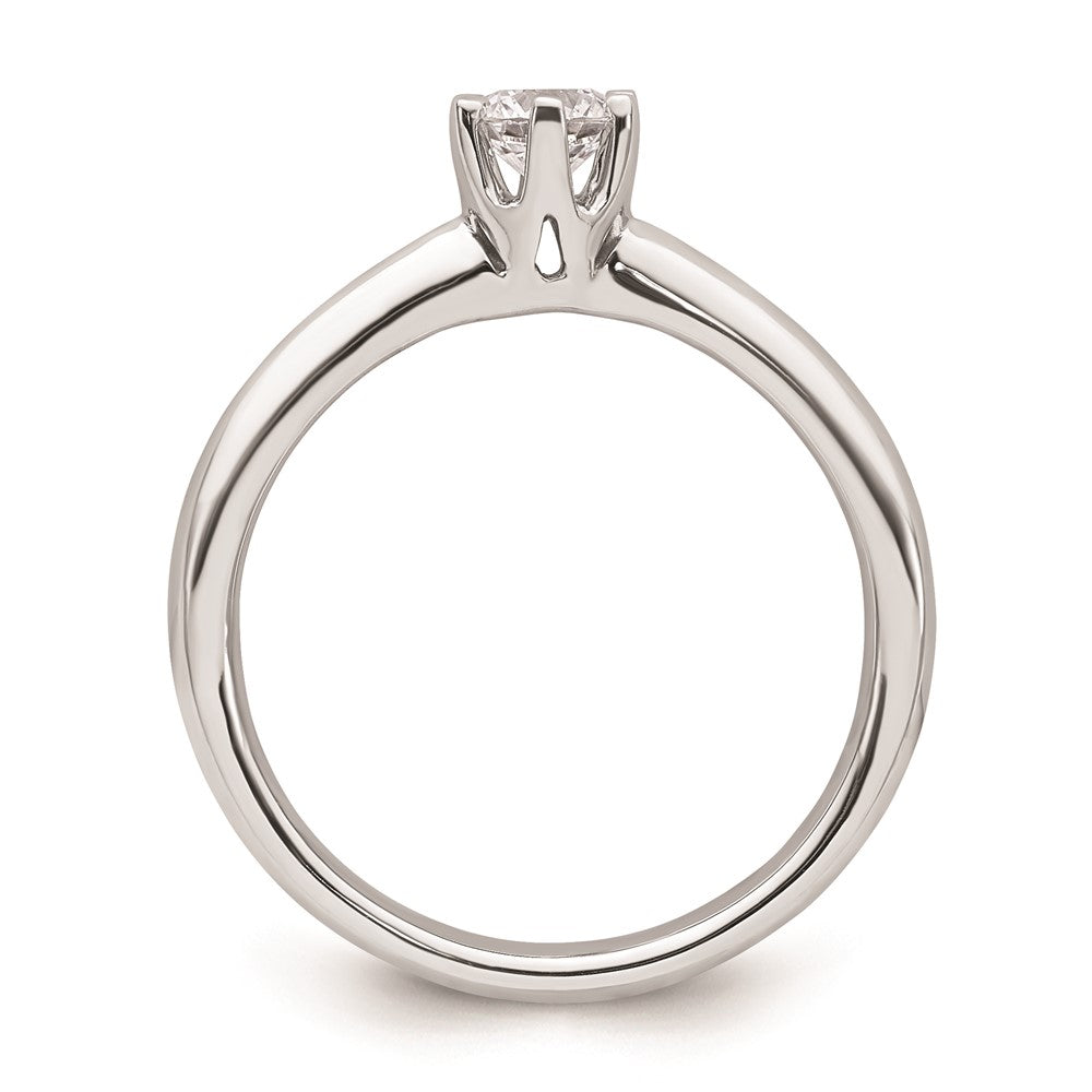 14k White Gold 1/3 carat (4.50 mm) 6-Prong Round Solitaire Engagement Ring Mounting