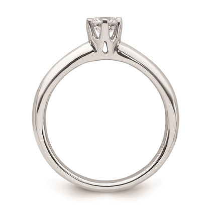 14k White Gold 1/3 carat (4.50 mm) 6-Prong Round Solitaire Engagement Ring Mounting