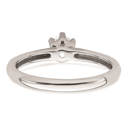 14k White Gold 1/3 carat (4.50 mm) 6-Prong Round Solitaire Engagement Ring Mounting