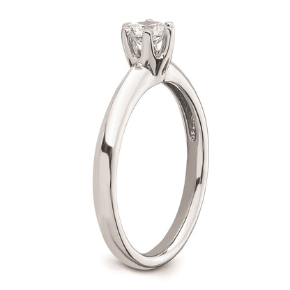 14k White Gold 1/3 carat (4.50 mm) 6-Prong Round Solitaire Engagement Ring Mounting