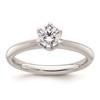 14k White Gold 1/2 carat (5.20 mm) 6-Prong Round Solitaire Engagement Ring Mounting