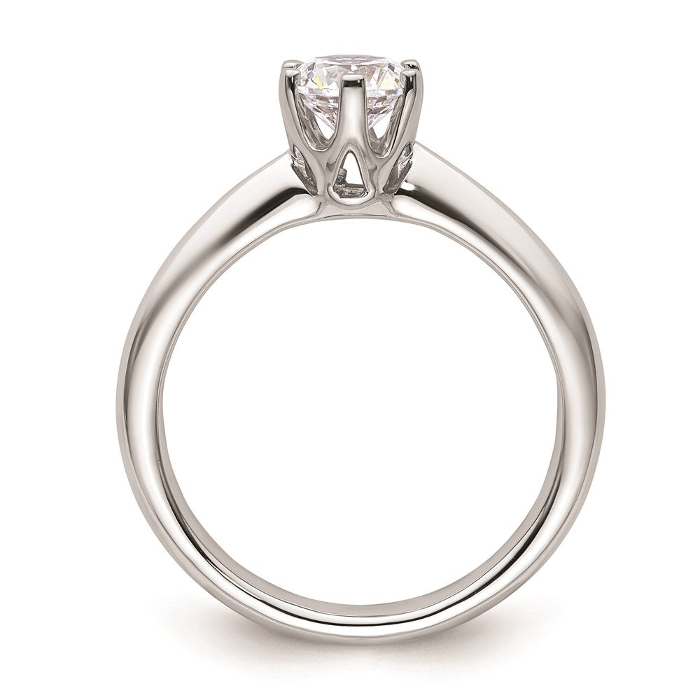 14k White Gold 3/4 carat (5.80 mm) 6-Prong Round Solitaire Engagement Ring Mounting