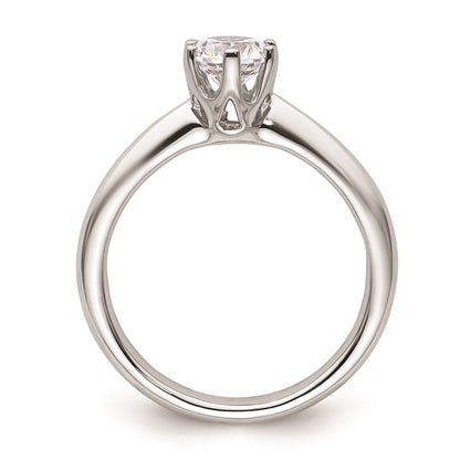 14k White Gold 3/4 carat (5.80 mm) 6-Prong Round Solitaire Engagement Ring Mounting