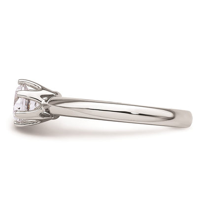 14k White Gold 3/4 carat (5.80 mm) 6-Prong Round Solitaire Engagement Ring Mounting