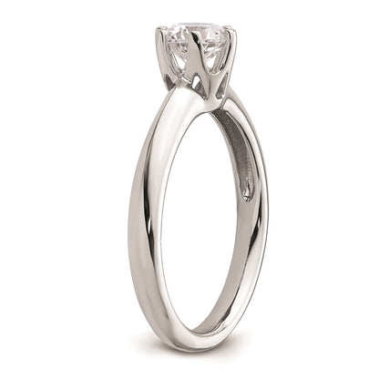 14k White Gold 3/4 carat (5.80 mm) 6-Prong Round Solitaire Engagement Ring Mounting