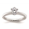 14k White Gold 3/4 carat (5.80 mm) 6-Prong Round Solitaire Engagement Ring Mounting