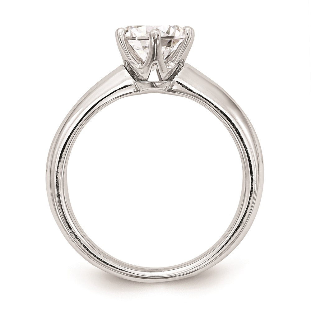 14k White Gold Six-Prong 1 carat center Round Solitaire Engagement Ring Mounting