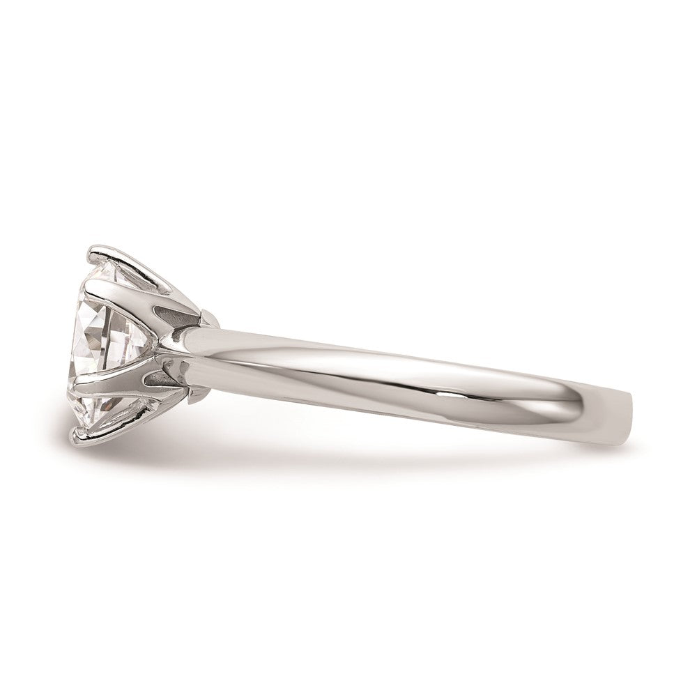 14k White Gold Six-Prong 1 carat center Round Solitaire Engagement Ring Mounting