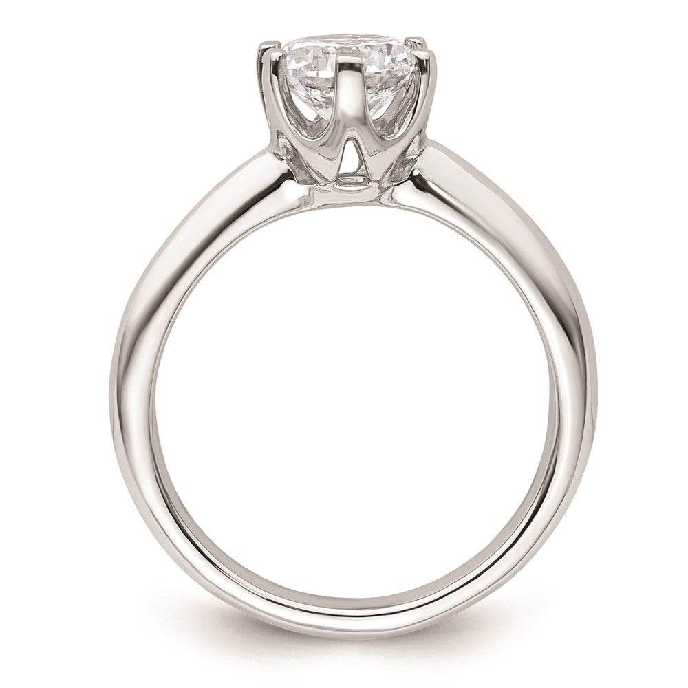 14k White Gold 1.25 carat (7.00 mm) 6-Prong Round Solitaire Engagement Ring Mounting