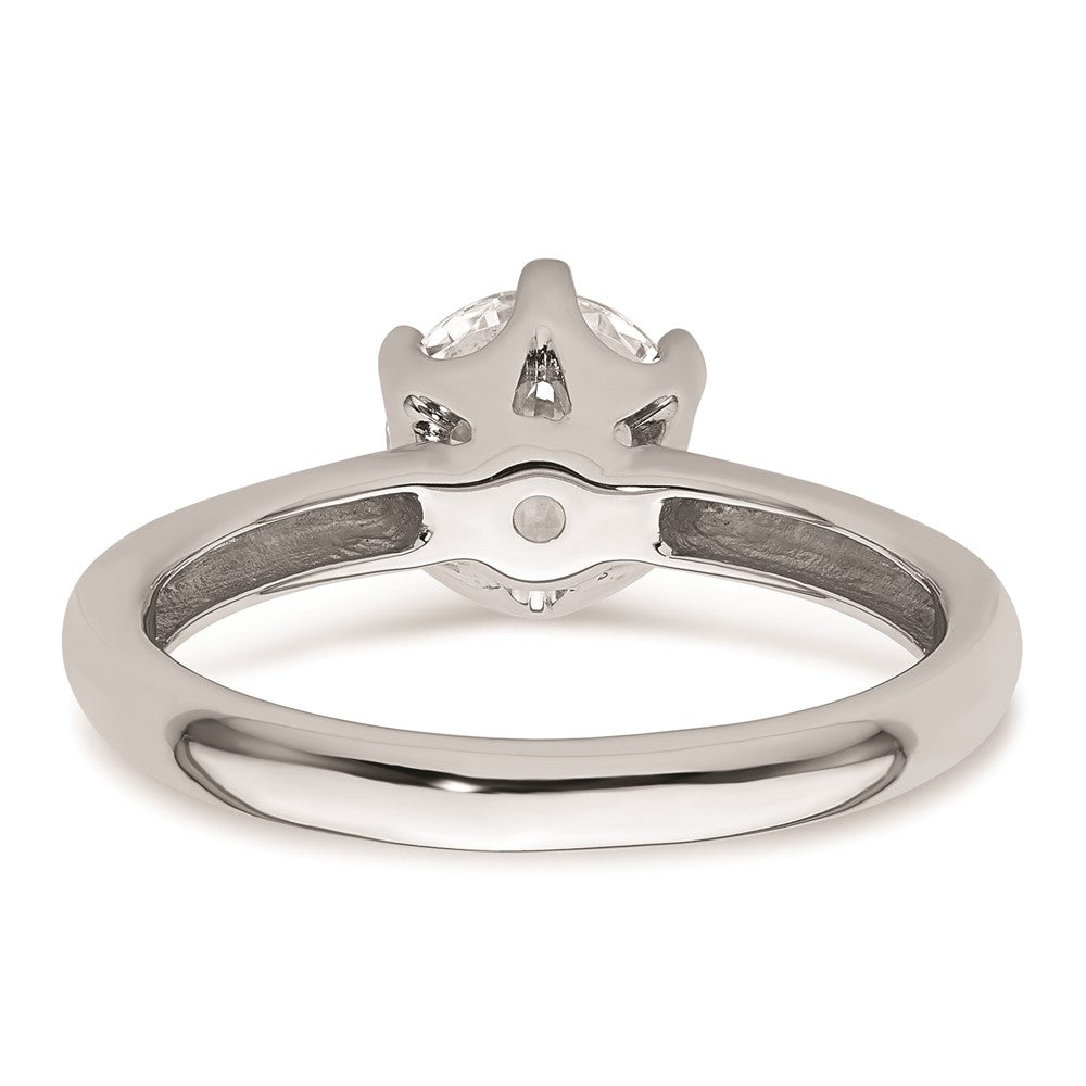 14k White Gold 1.25 carat (7.00 mm) 6-Prong Round Solitaire Engagement Ring Mounting