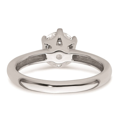 14k White Gold 1.25 carat (7.00 mm) 6-Prong Round Solitaire Engagement Ring Mounting
